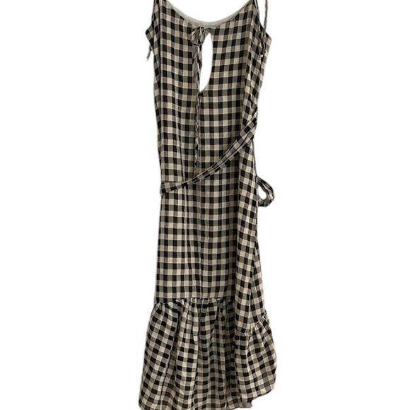 Cosmopolitan X DTO Black White Gingham Freya Midi Dress Size Small - Picture 6 of 13